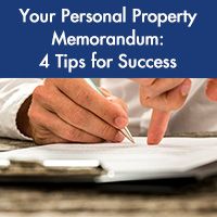 Your personal property memorandum